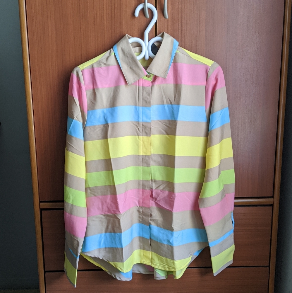 Lola's Room striped pastel blouse